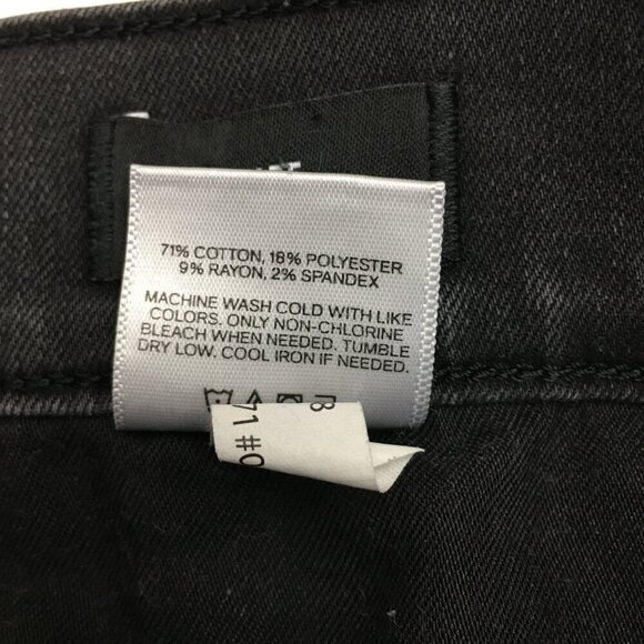 Express Women's Jeans Faded Black High Rise Flare Leg Frayed Hems size 4 - Picture 8 of 9